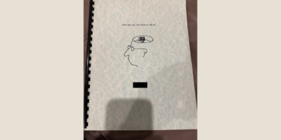 Original title page of Designing the Human Mind, Robin Martherus’s 1990 BYU–Hawaii undergraduate paper; student ID masked.